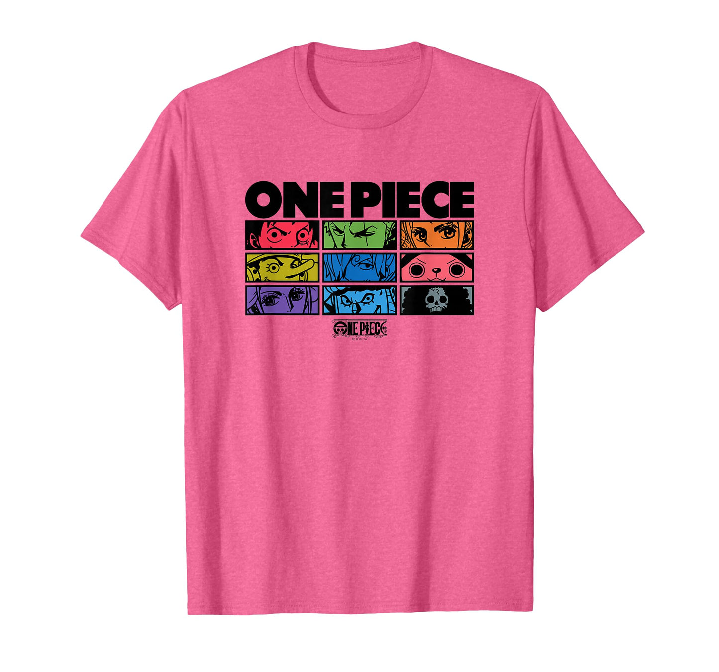 One Piece Anime Character Eyes Colorful Pop Art Grid T-Shirt