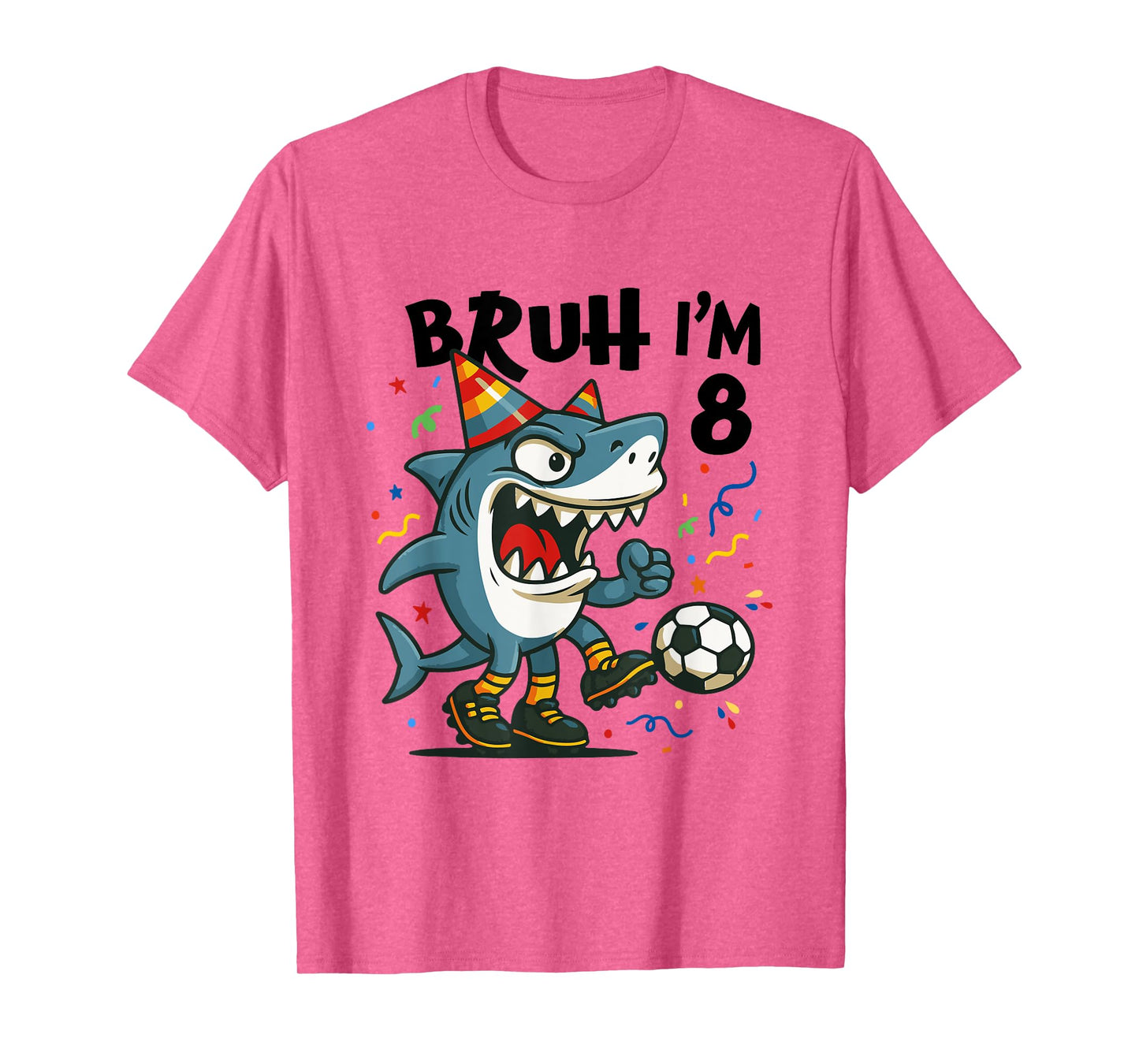 Tralalero Tralala Italian Brainrot Boy Soccer 8th Birthday T-Shirt
