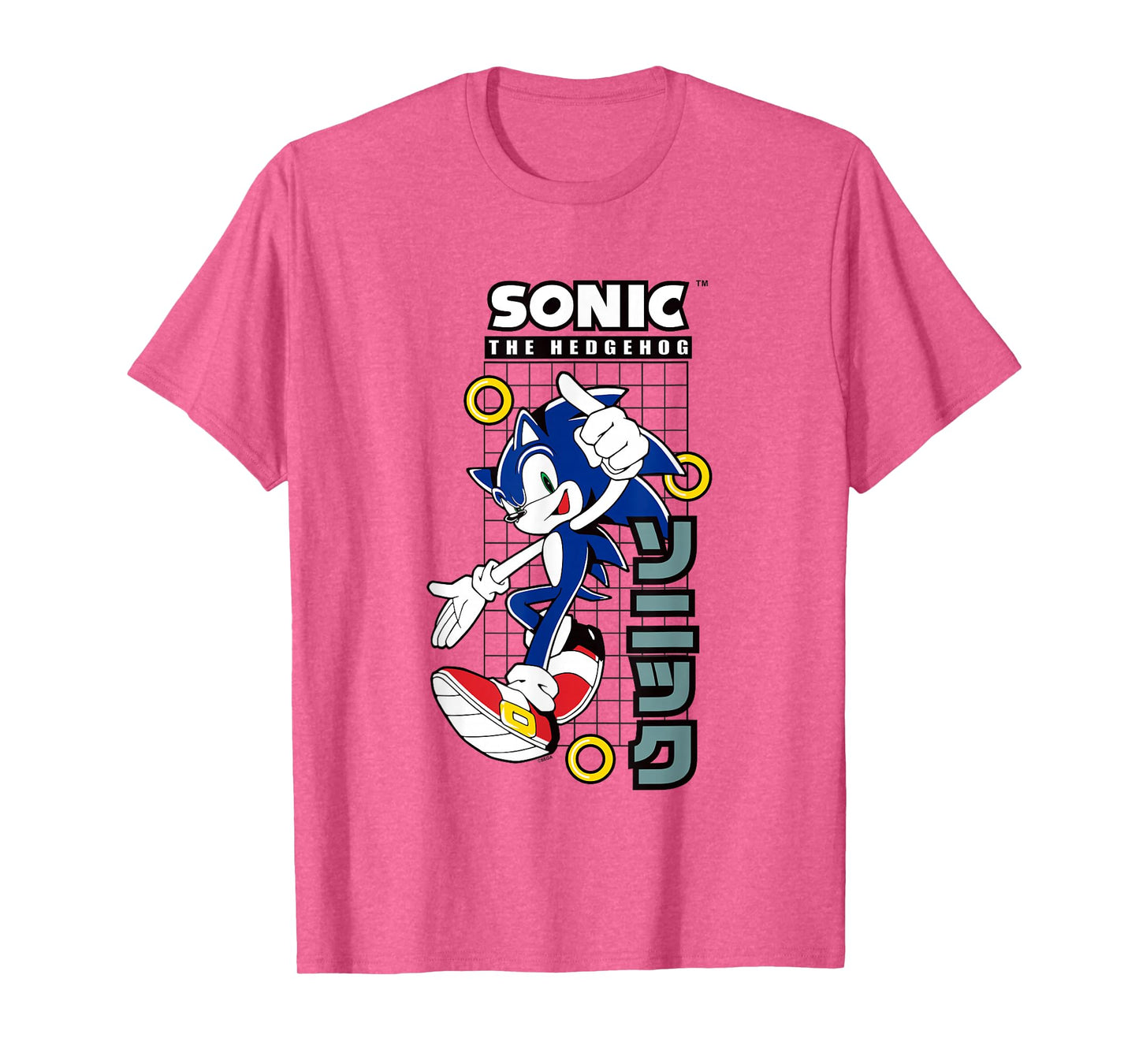 Sonic The Hedgehog Vintage Kanji Action Poster T-Shirt