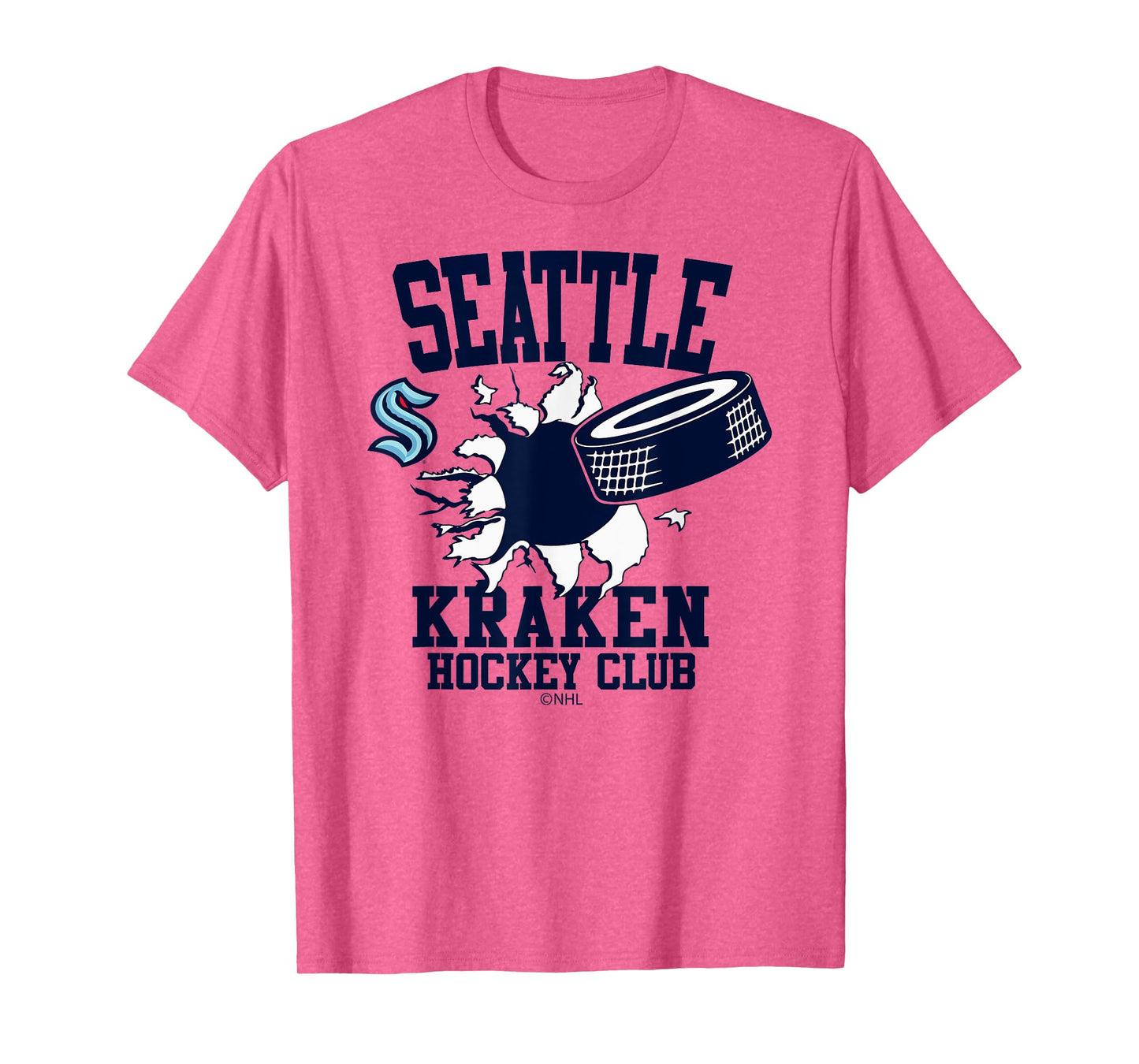 Seattle Kraken Hockey Puck Burst Gray Officially Licensed T-Shirt