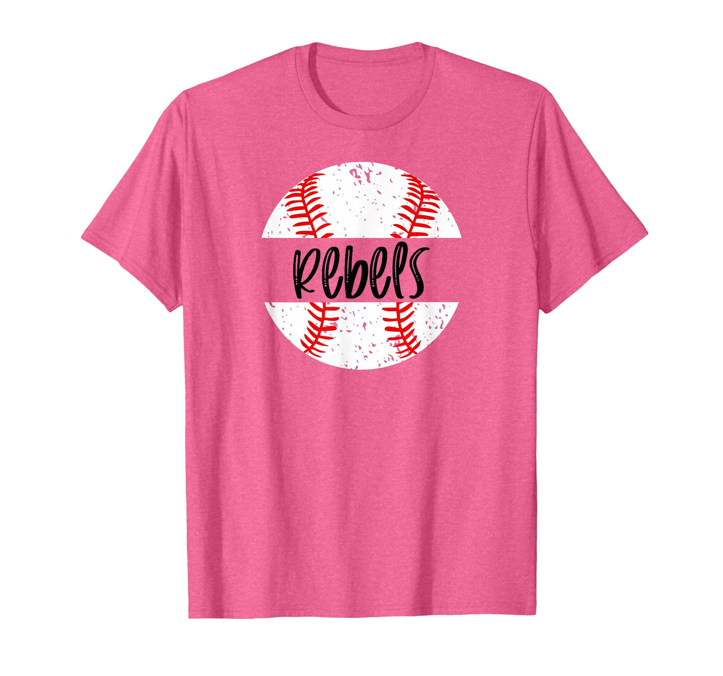 Rebels Baseball Team Mascot School Spirit Game Day T-Shirt