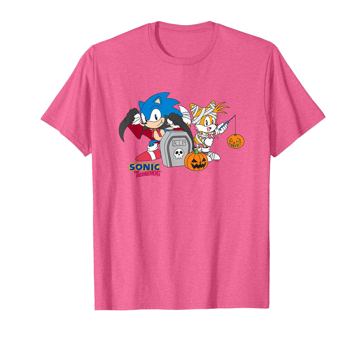 Sonic The Hedgehog Halloween Creepy Sonic And Tails Logo T-Shirt