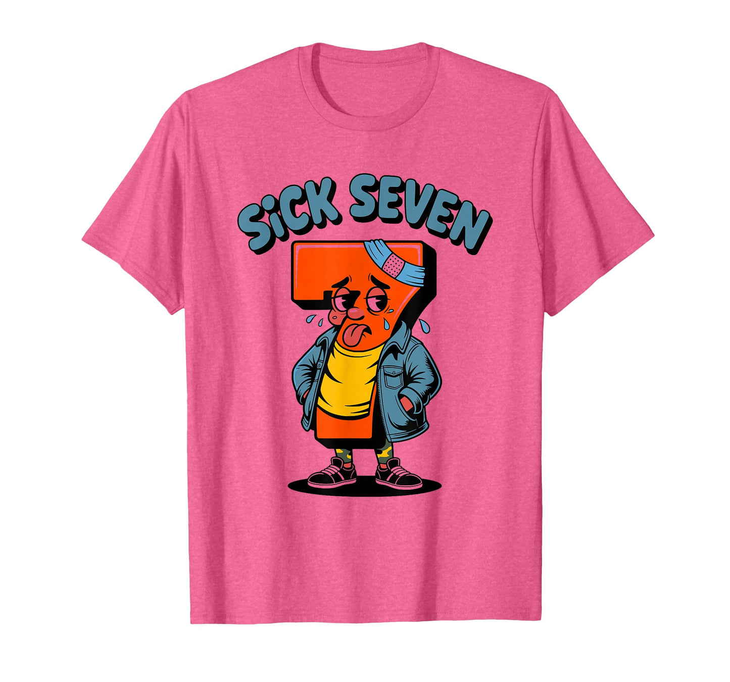 Funny Sick Seven Meme Six Seven Wordplay Halloween Costume T-Shirt