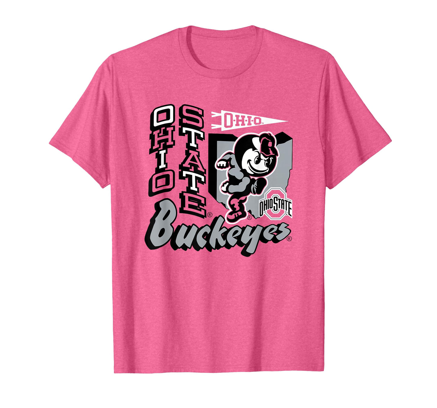 Ohio State Buckeyes Mascot State Red Officially Licensed T-Shirt