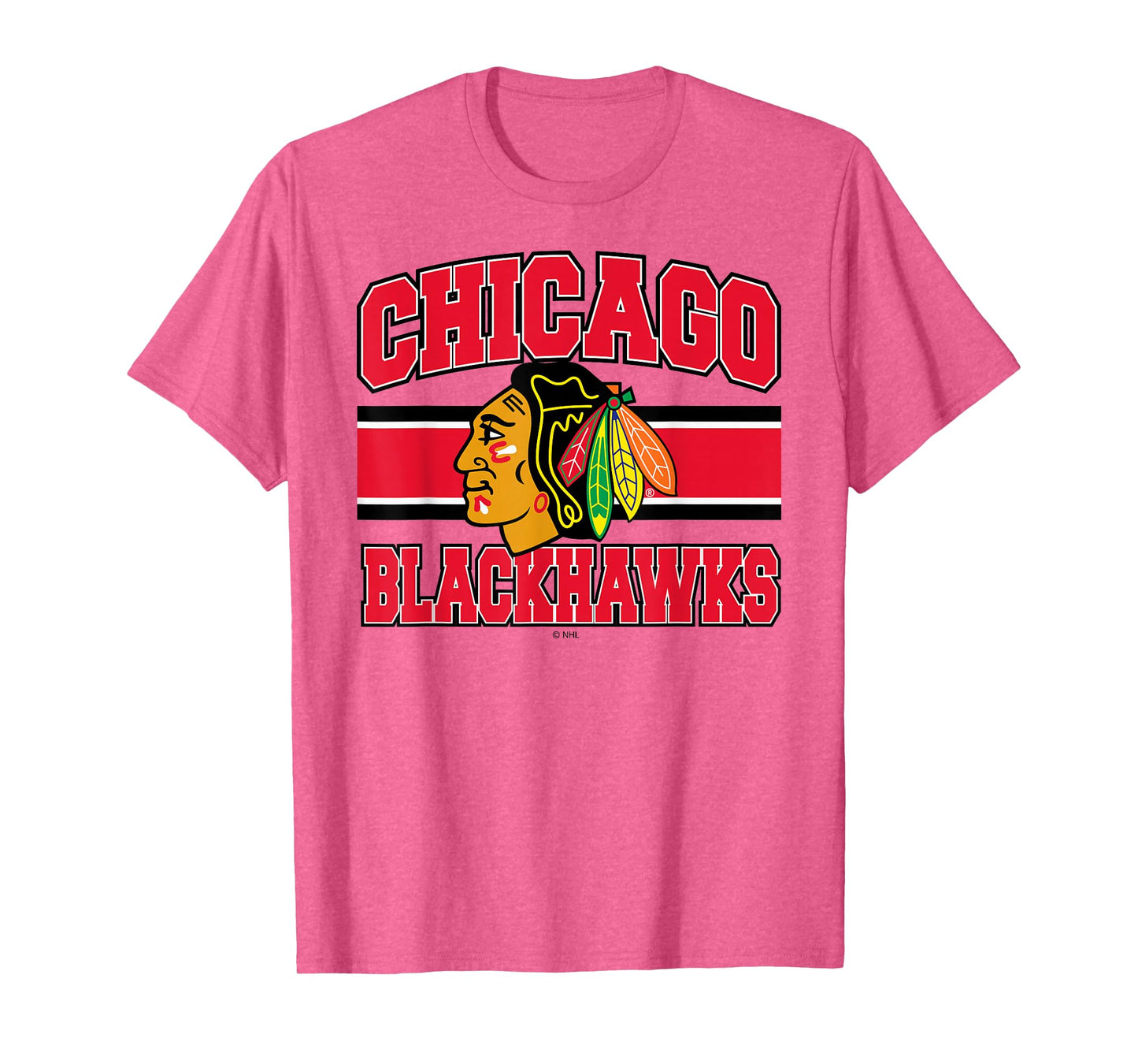 Chicago Blackhawks Stripe Gray Officially Licensed T-Shirt