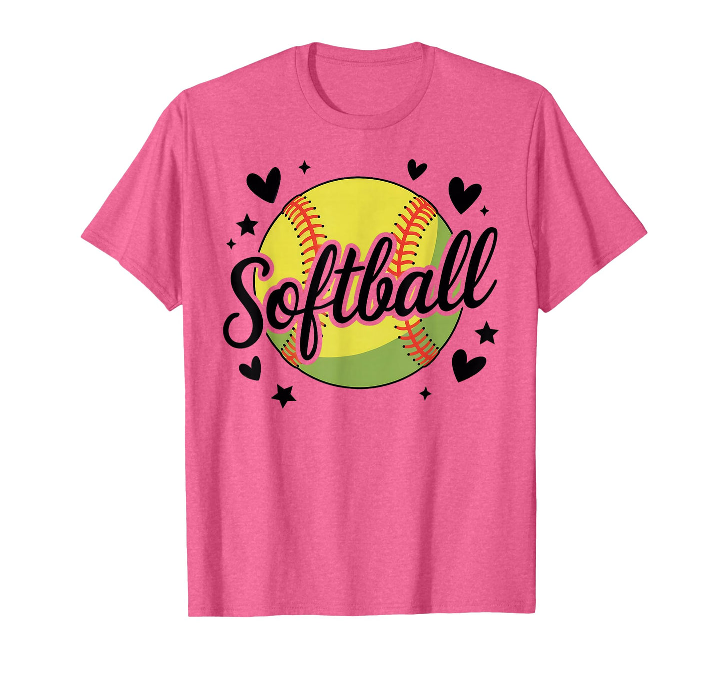 Girls Softball Cute Youth Fastpitch Player T-Shirt