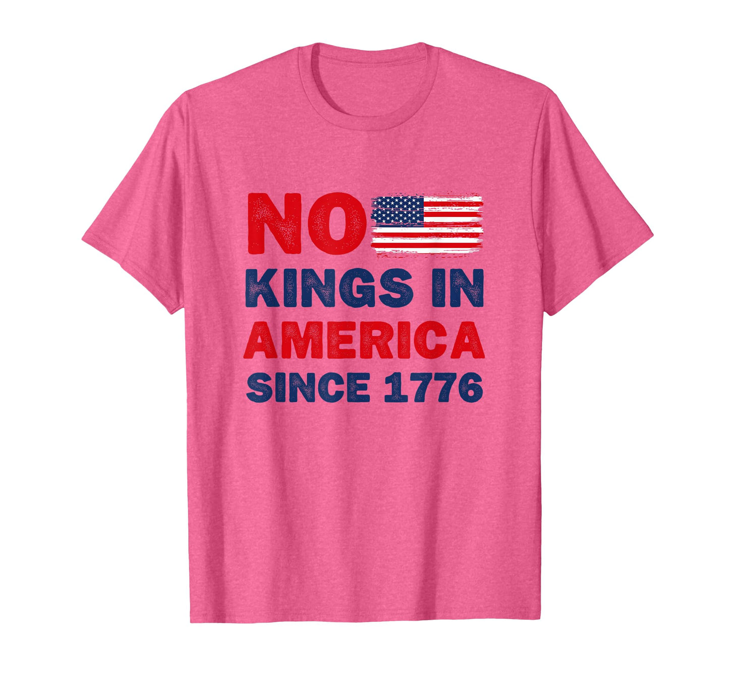 No Kings in America Retro Patriotic Graphic Print T-Shirt