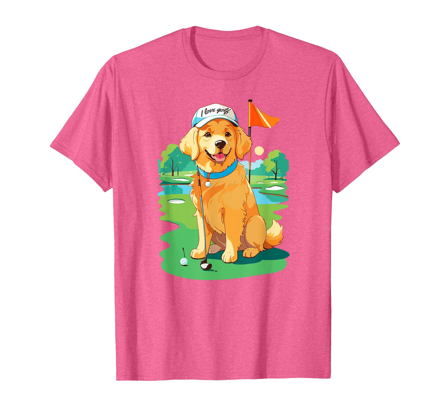 Golf Player Lover Golden Retriever T-Shirt