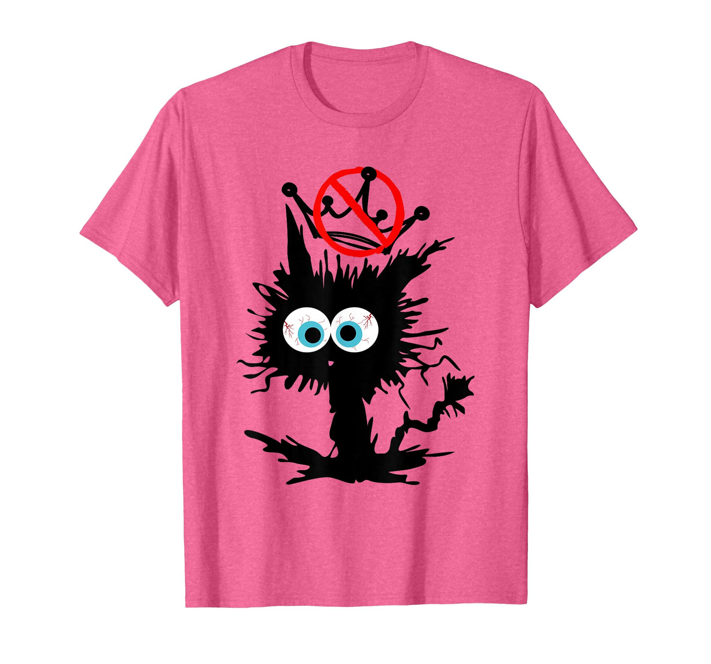 No Kings In America Crazy Black Cat Patriotic Men Women T-Shirt