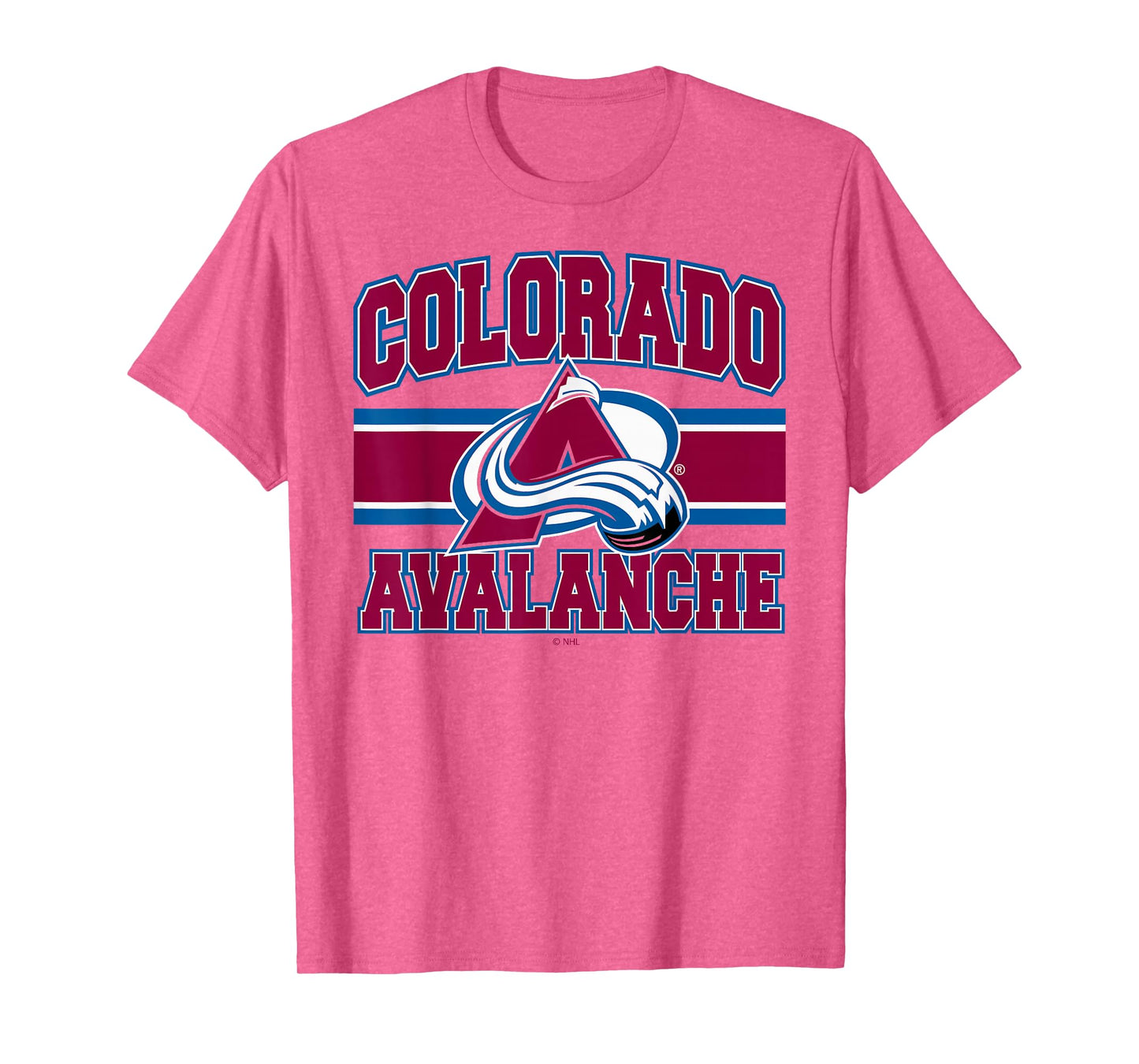 Colorado Avalanche Stripe Heather Gray Officially Licensed T-Shirt