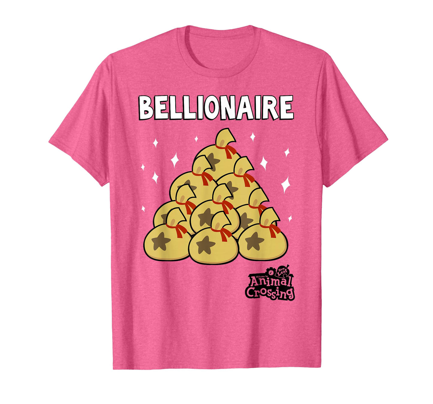 Animal Crossing New Leaf Bellionaire T-Shirt, Grey, Small