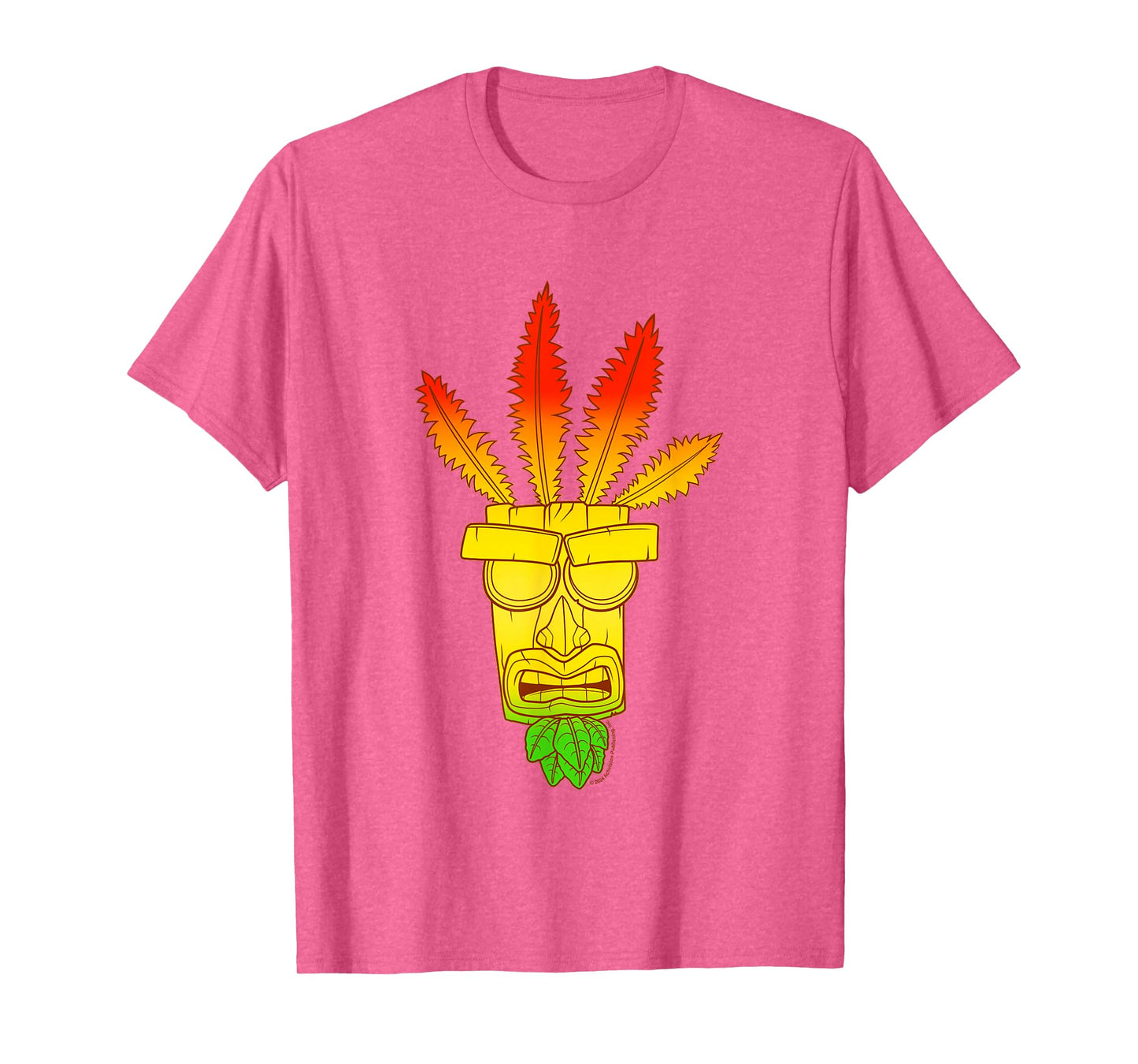 Crash Bandicoot Aku Aku Gradient Colors Chest Logo T-Shirt