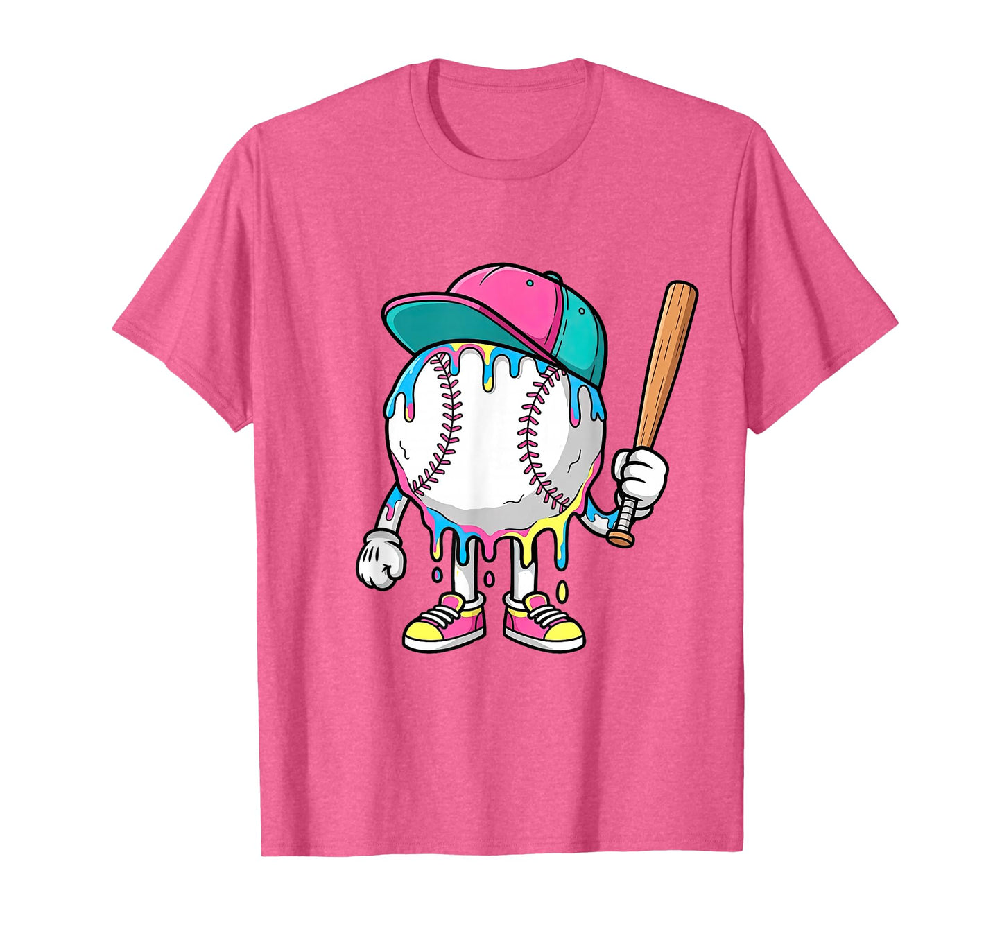 Baseball Drip Game Day Sport Lover Ice-Cream Dripping Girls T-Shirt