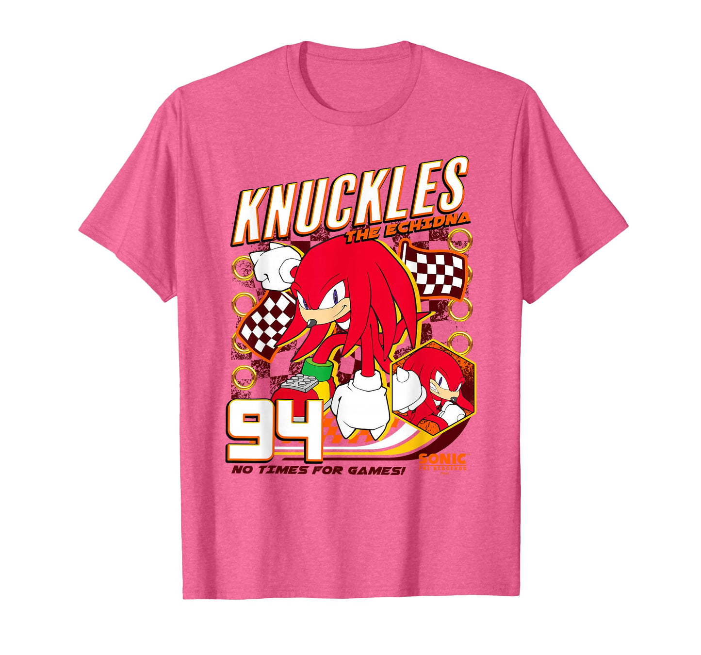 Sonic The Hedgehog Knuckles The Echidna 94 Racing Poster T-Shirt