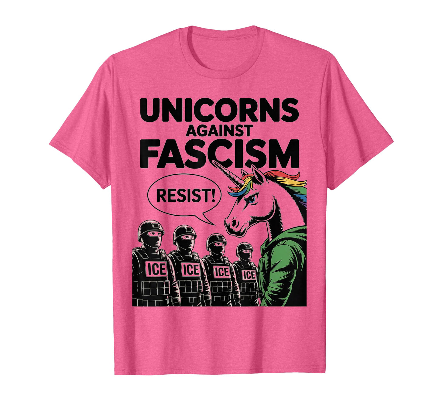Unicorns Against Fascism LGBTQ Fascist 50501 No Kings Resist T-Shirt