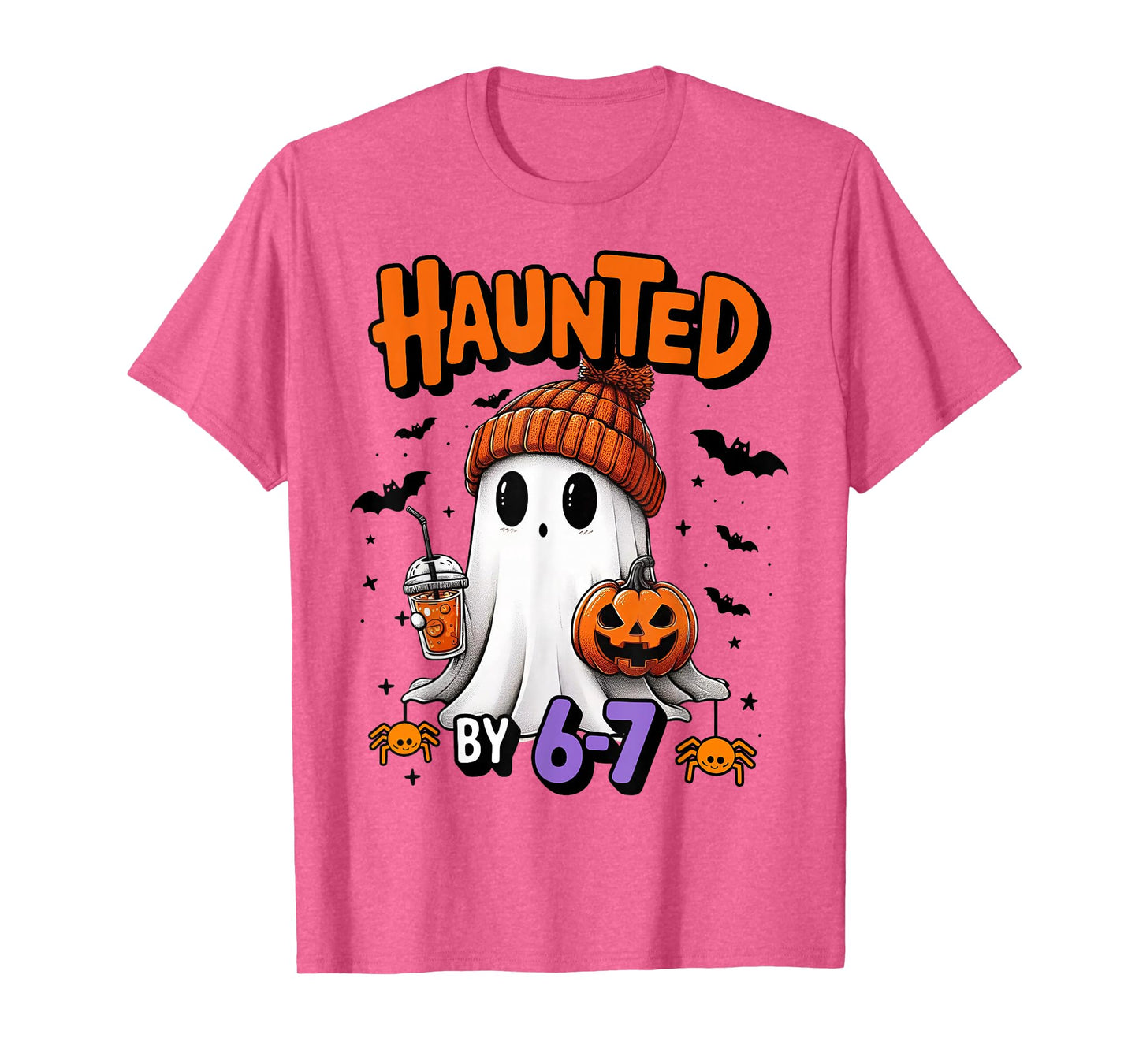 Haunted by 6 7 Funny Ghost 67 Meme Halloween Six Seven T-Shirt