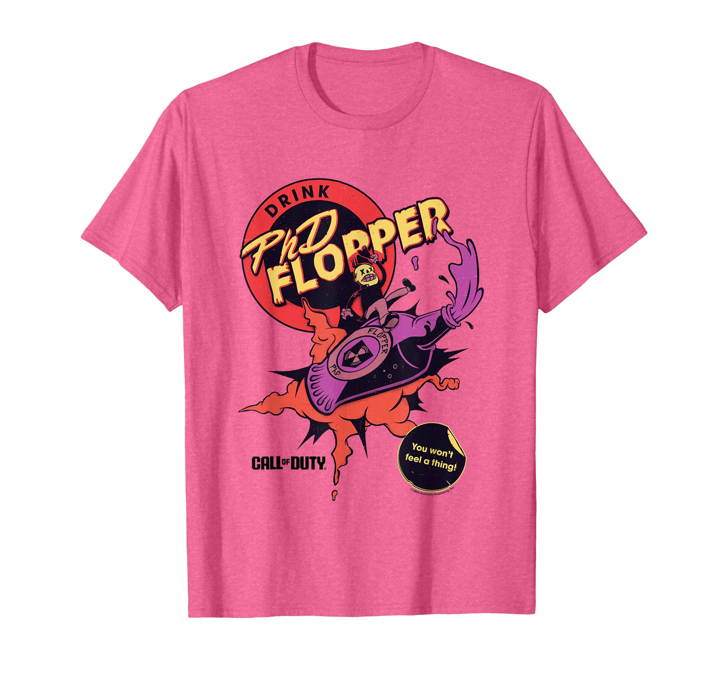 Call Of Duty Drink PhD Flopper You Won't Feel A Thing! Logo T-Shirt