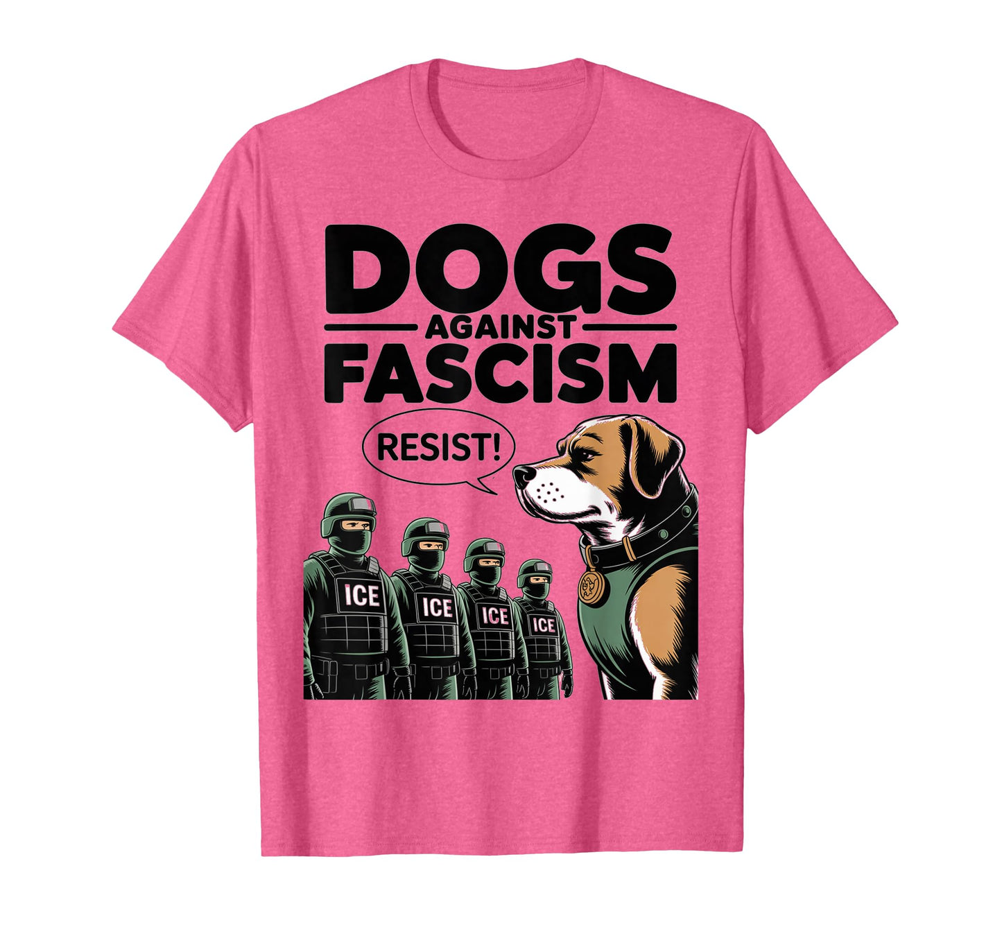 Dogs Against Facism Facist USA 50501 No Kings Resist Dog T-Shirt