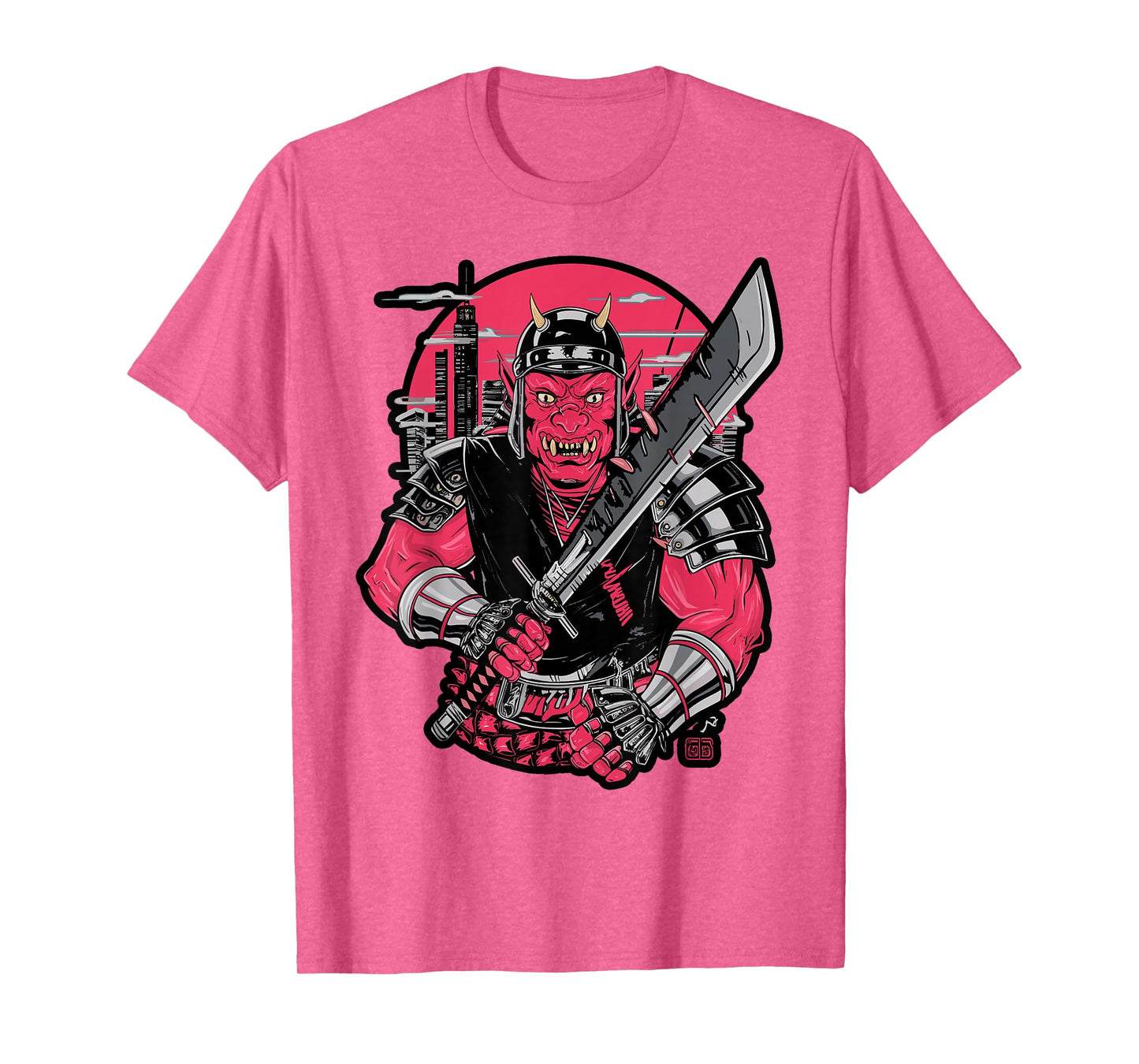 Retro Oni Cyberpunk Samurai Arts for Bushido Warrior T-Shirt