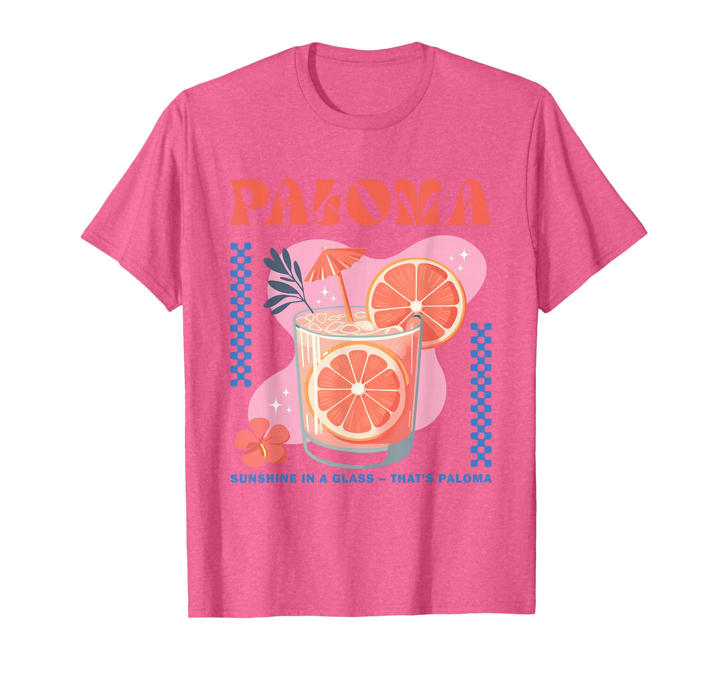 Paloma Cocktail Retro Tee Sunshine in a Glass Citrus Drink T-Shirt