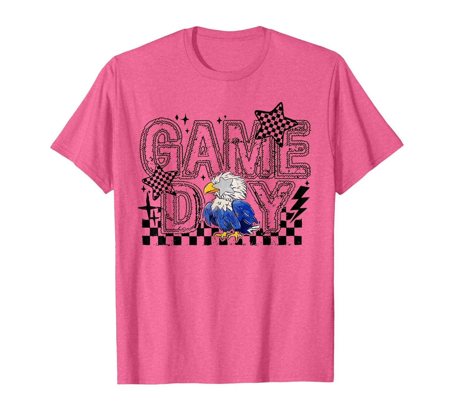Football Checkered Game Day School T-Shirt
