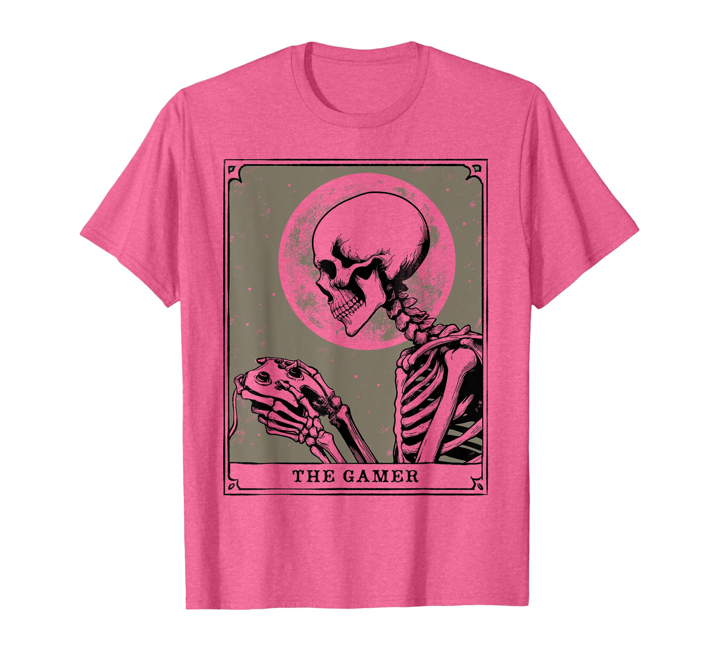 Tarot Card Shirt The Gamer Tarot Card Mystic Gaming Skeleton T-Shirt