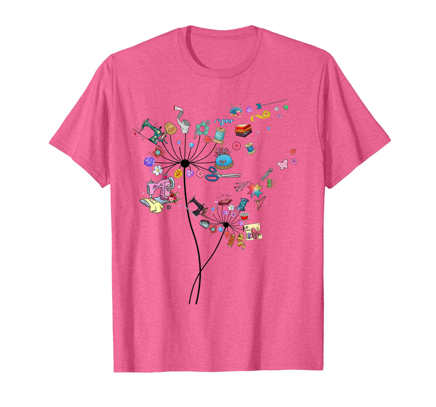Cute Sewing Dandelion Flowers Quilting Quilter Sewer Tee T-Shirt