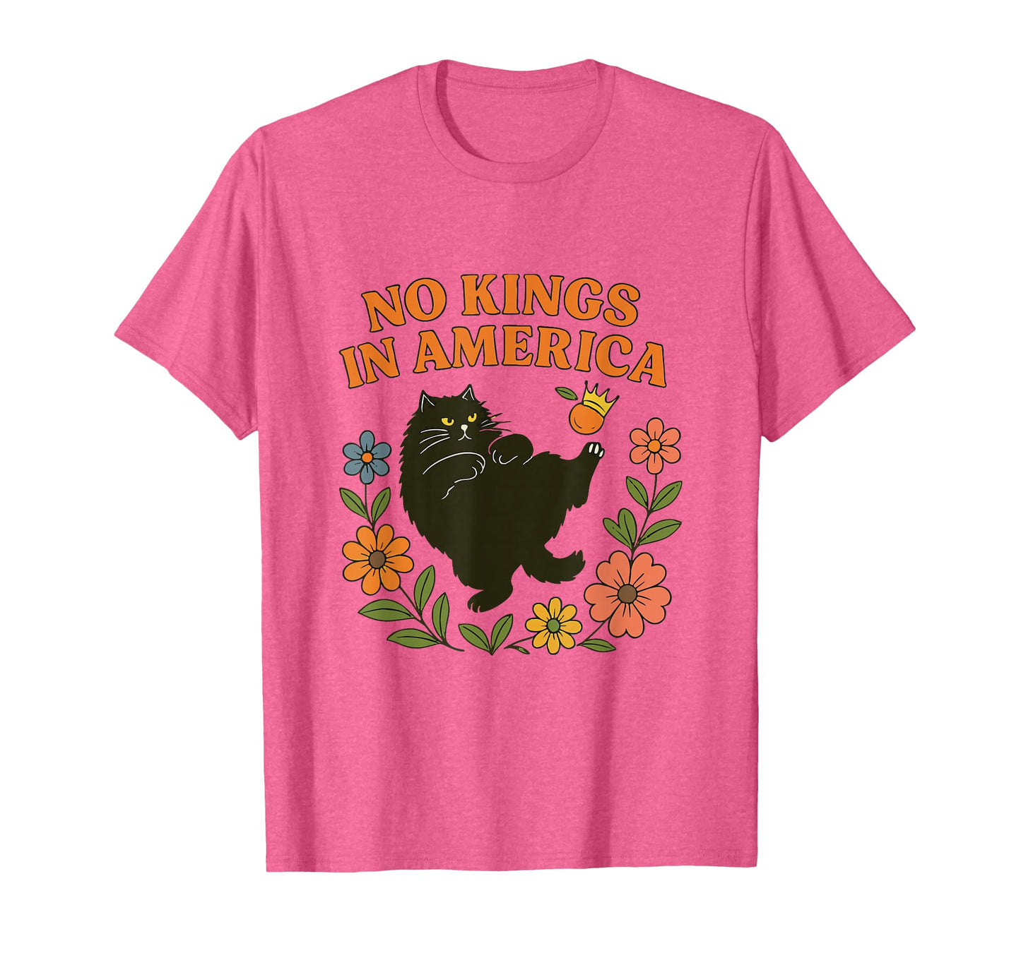 No Kings in America We The People Retro Boho Floral For Girl T-Shirt