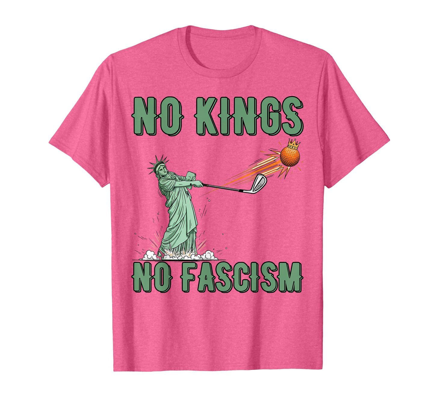 Resist No Kings Protest No Fascism Lady Liberty Statue Woman T-Shirt