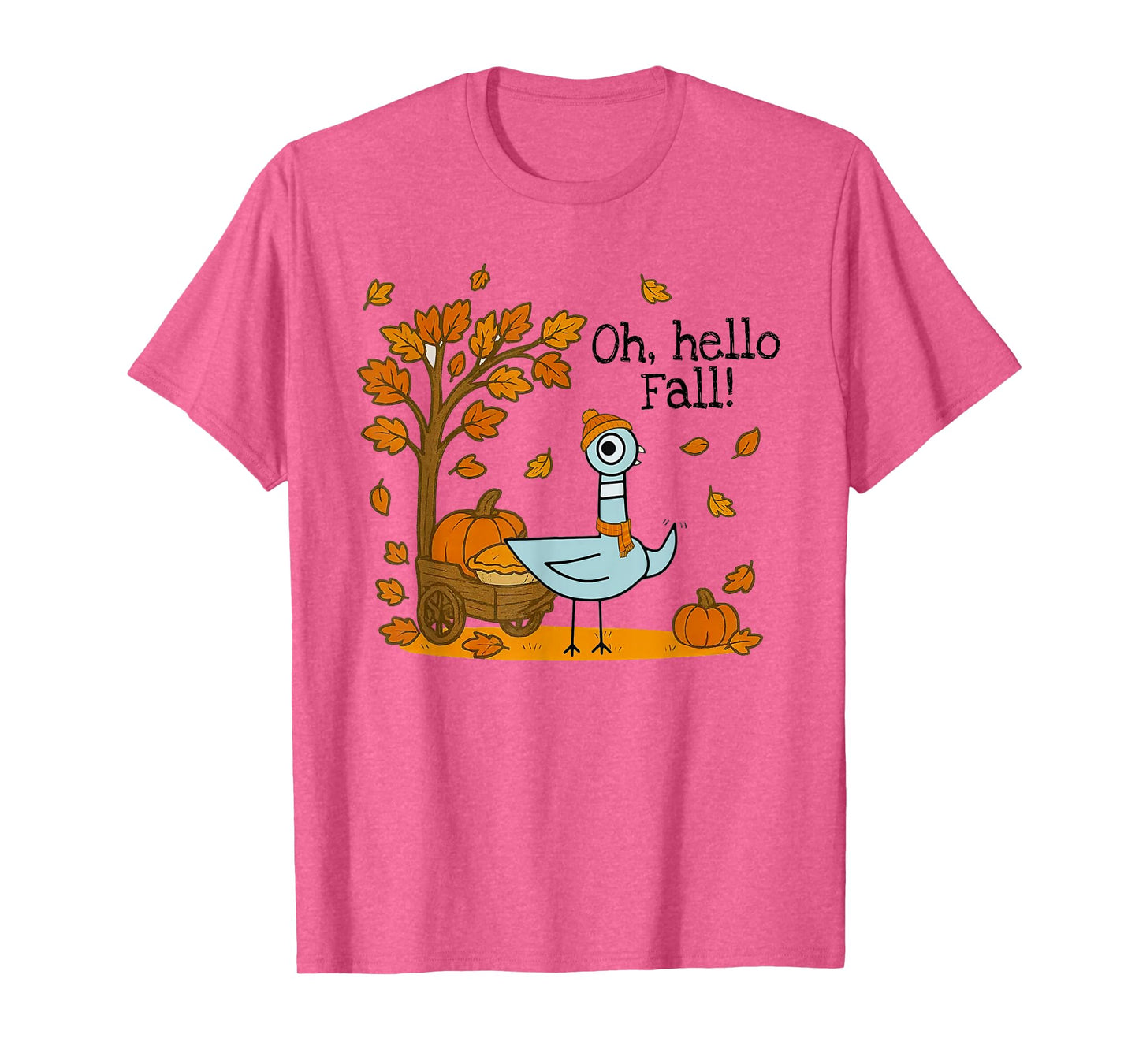 Oh, Hello Fall Pigeon Autumn Pumpkin Season Teachers Kids T-Shirt