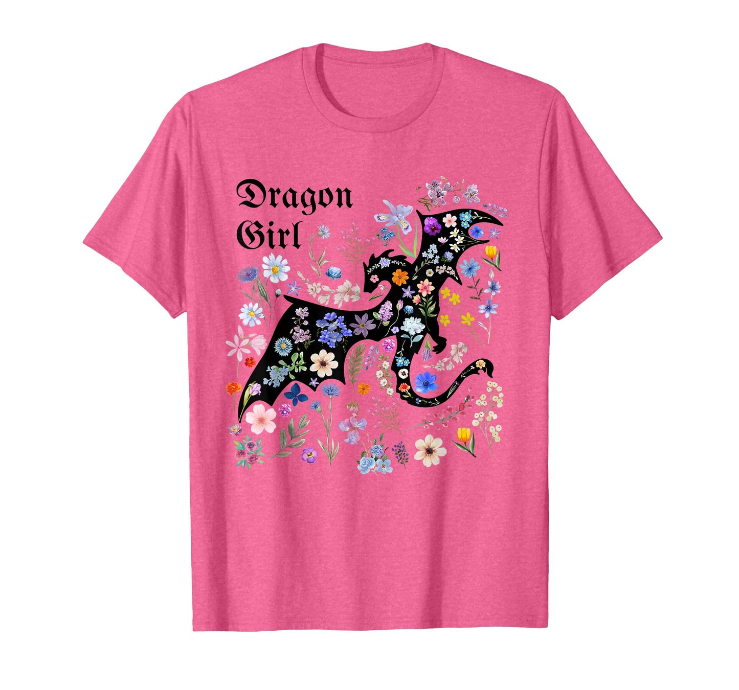 Women & Girls Floral Dragon Girl Matching T-Shirt