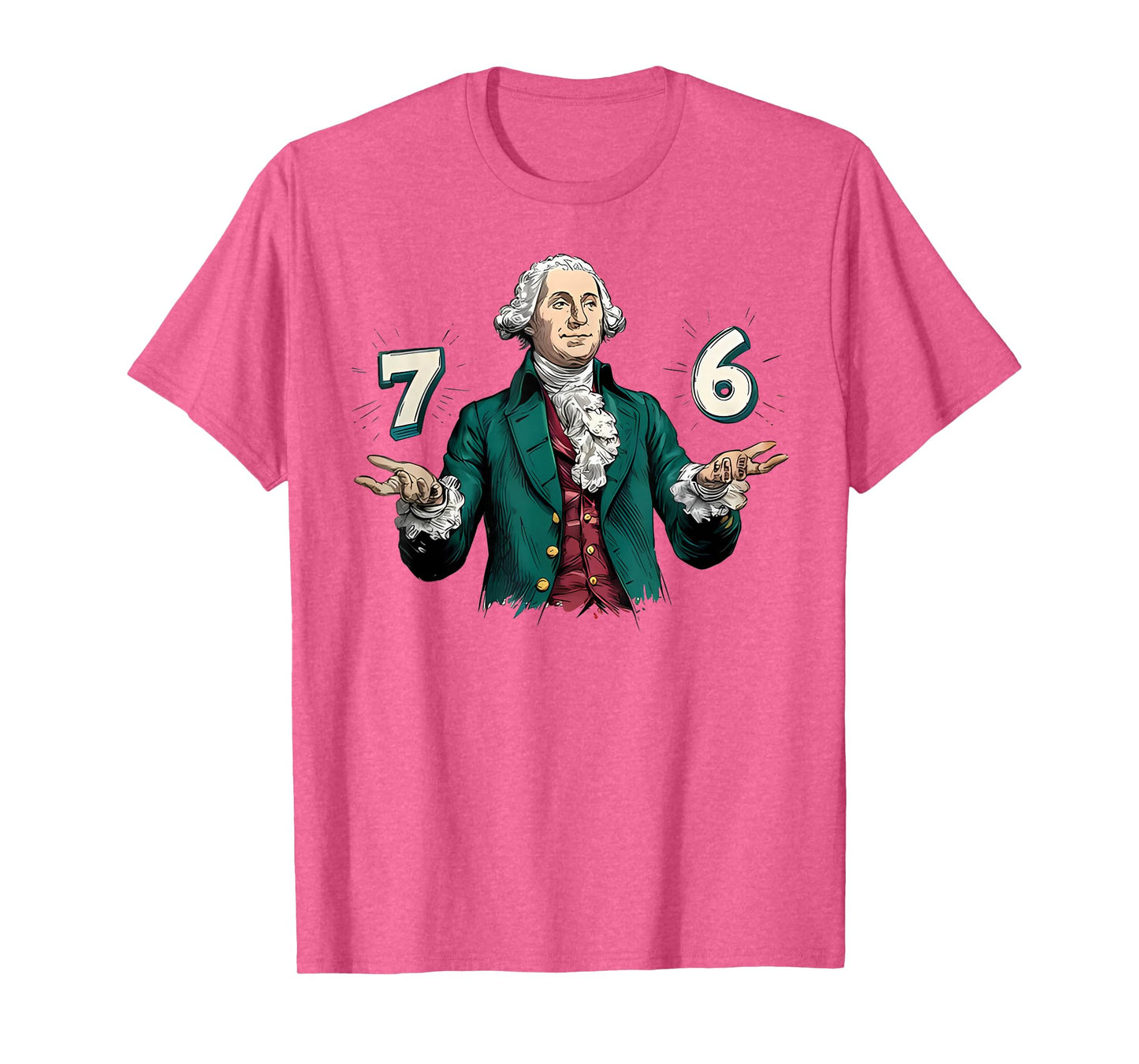 6-7 7-6 Six Seven Funny George Washington Historical Meme T-Shirt