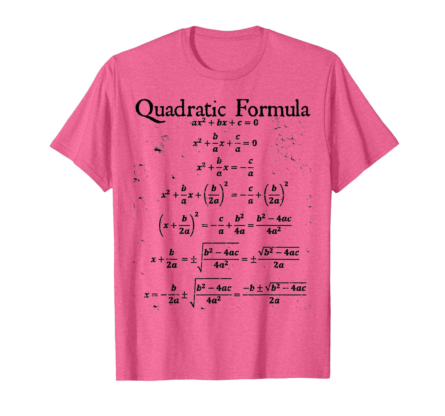 Vintage Nerdy Quadratic Formula Proof Algebra Math Teacher T-Shirt