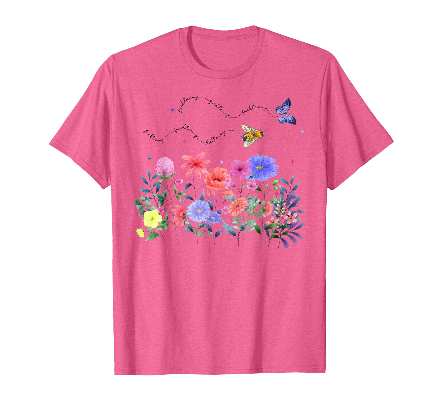 Floral Subtle Anti Trump Democrat Liberal T-Shirt