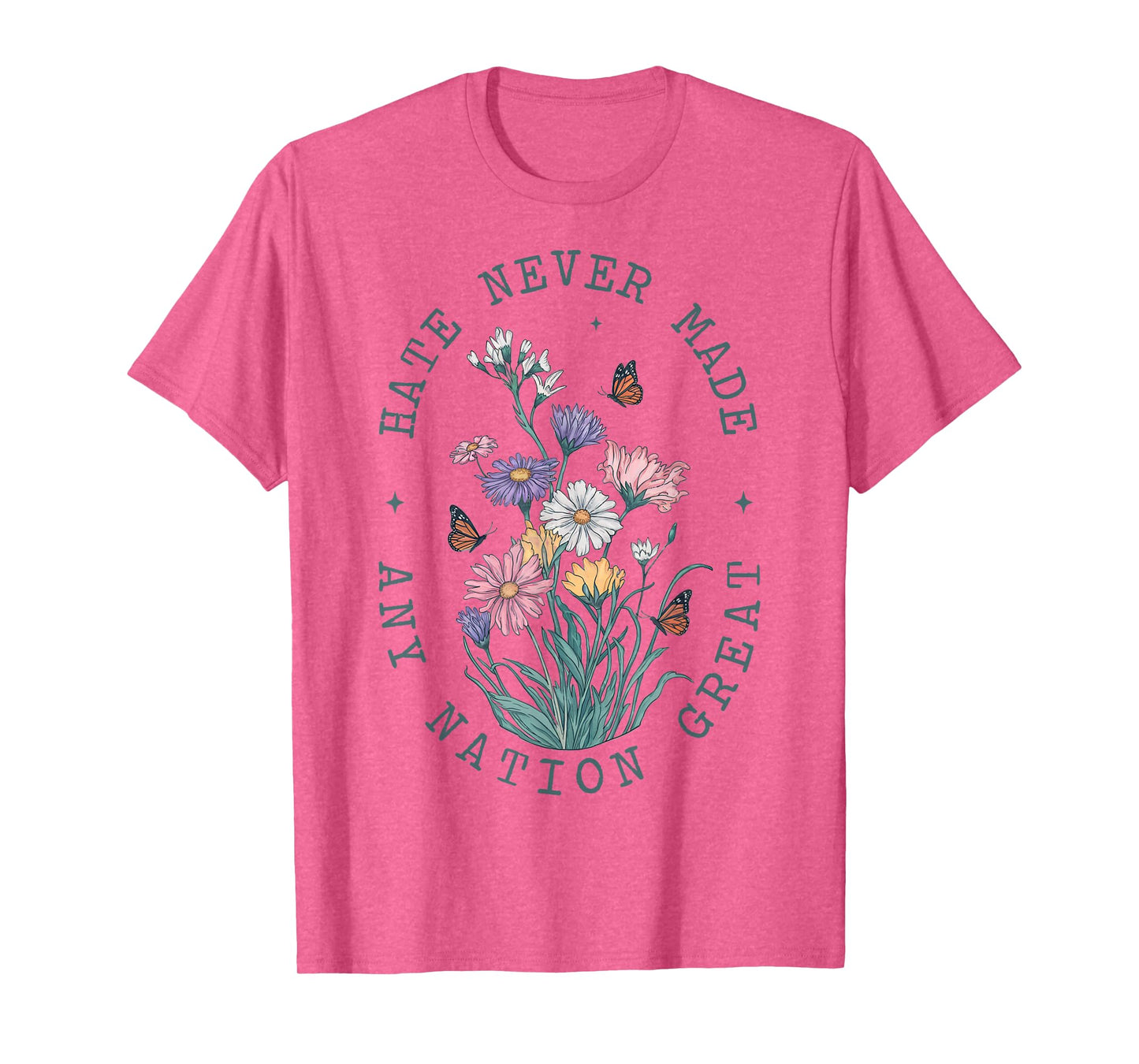 Floral Butterflies Democrat President Liberal T-Shirt