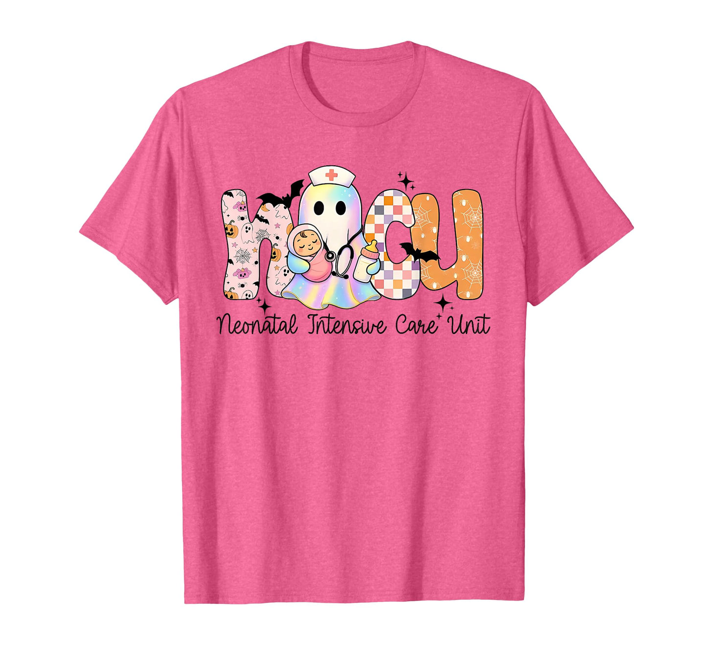 NICU Nurse Halloween Spooky Pumpkin Neonatal Intensive Care T-Shirt
