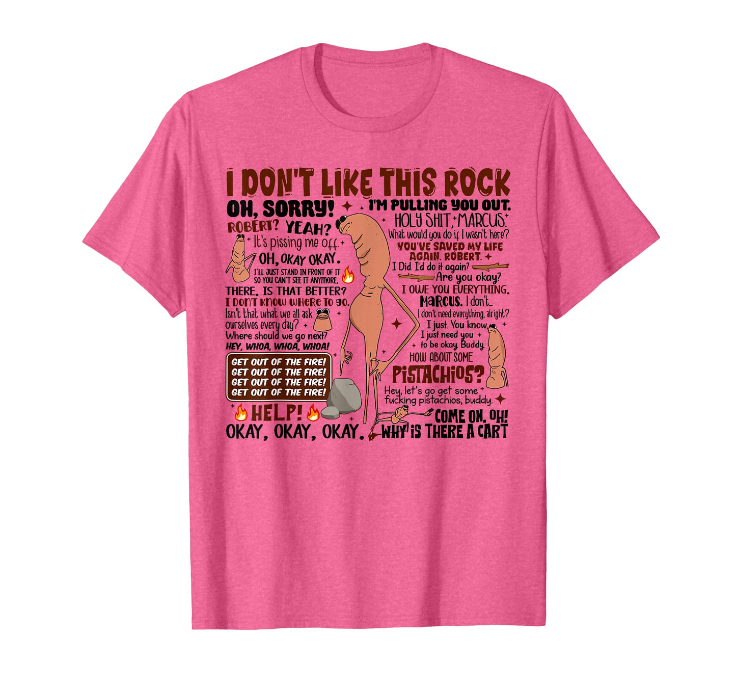 Marcus The Worm I Don't Like This Rock Funny Trending Meme T-Shirt