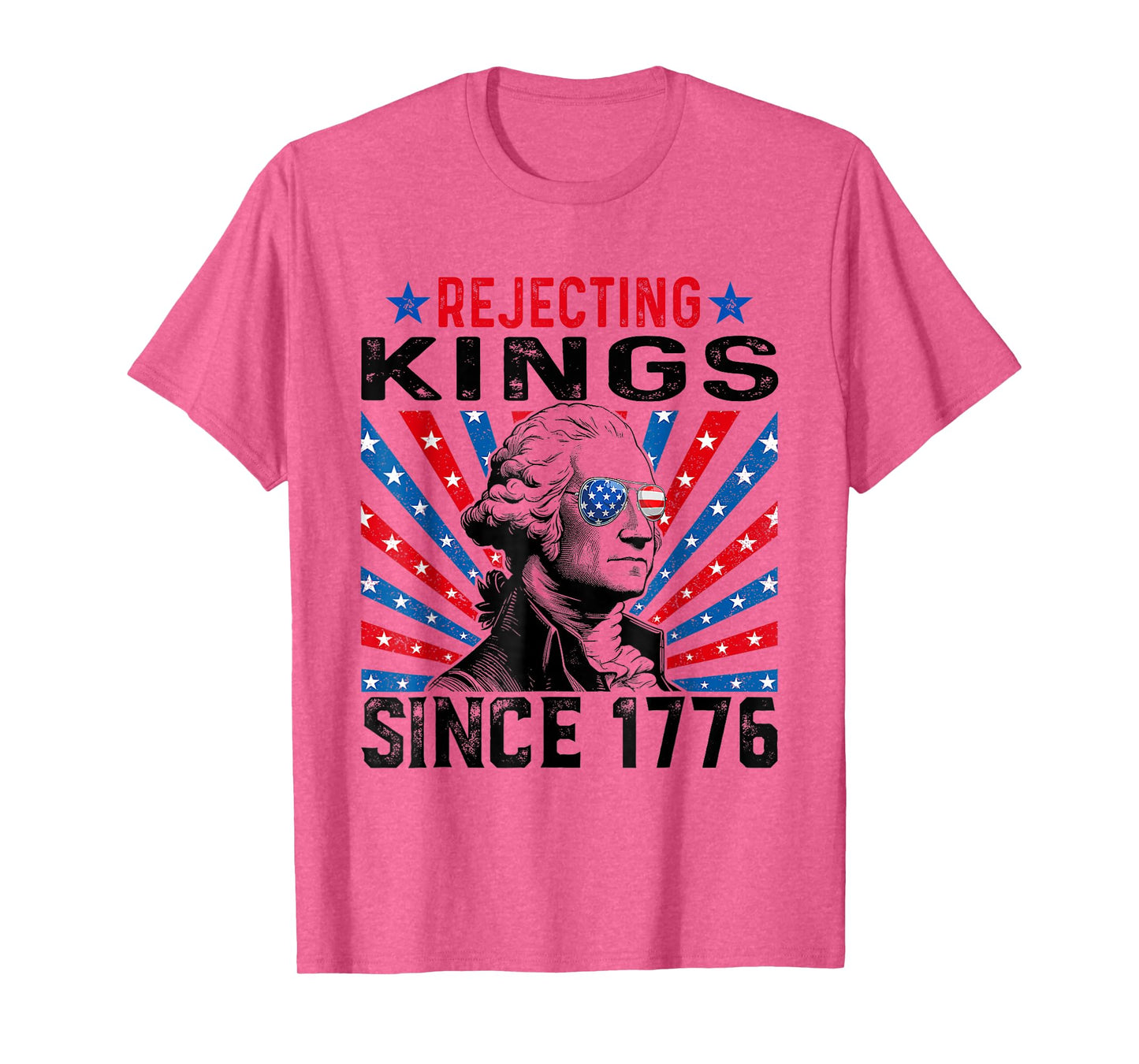 Rejecting Kings Since 1776 Distressed USA Flag Vintage T-Shirt