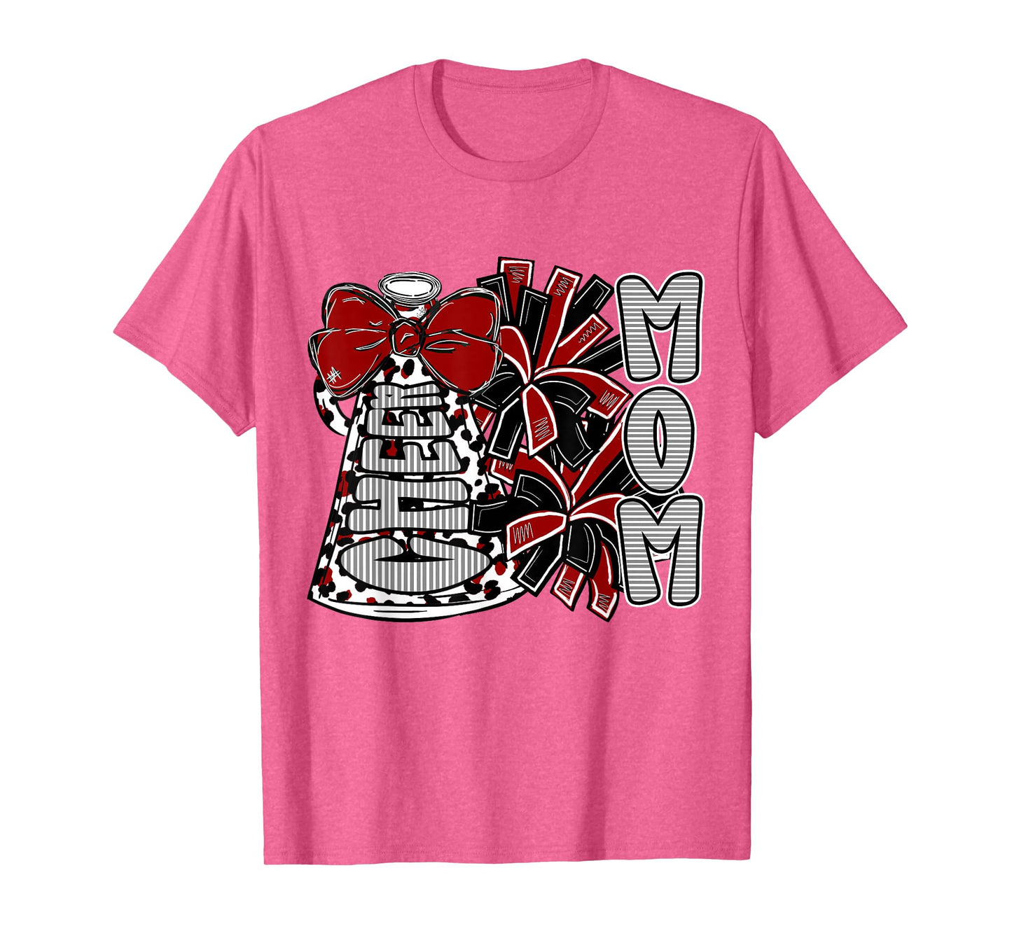 Cheer Mom Coquette Bow Football Season Game Day Cheerleading T-Shirt