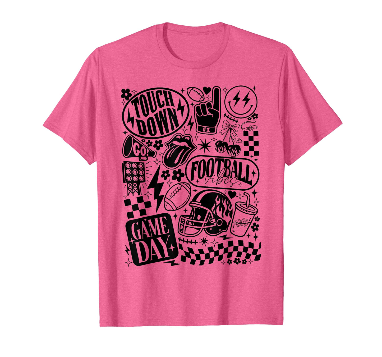 Cheerleader Football Mom Coquette Bow Game Day Women Girls T-Shirt