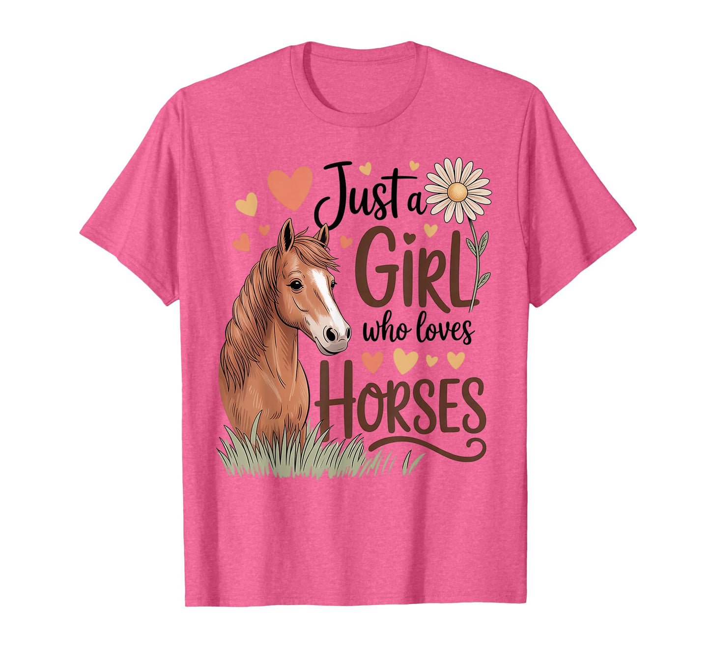 Horse Riding for Girls Women - Just a Girl Who Loves Horses T-Shirt