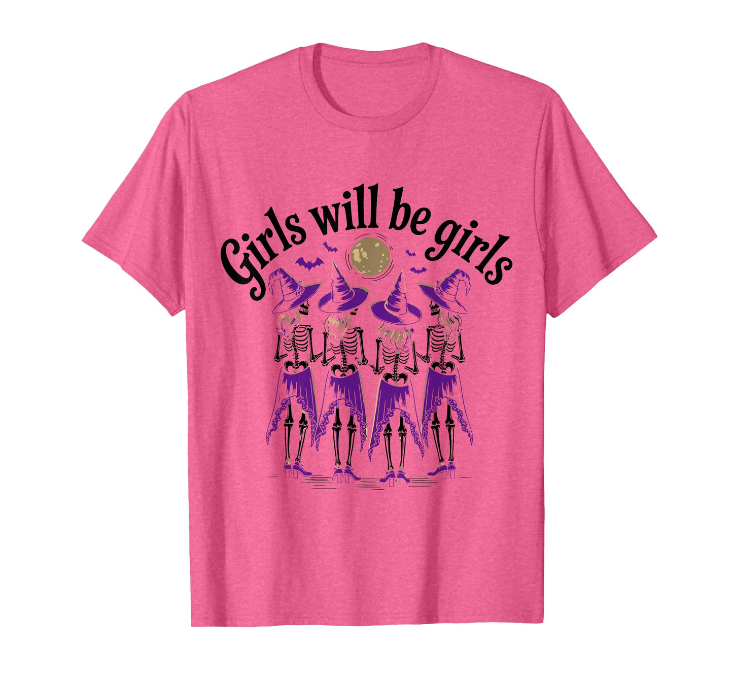 Spooky Season Girls Will Be Girls Witch Vintage Halloween T-Shirt