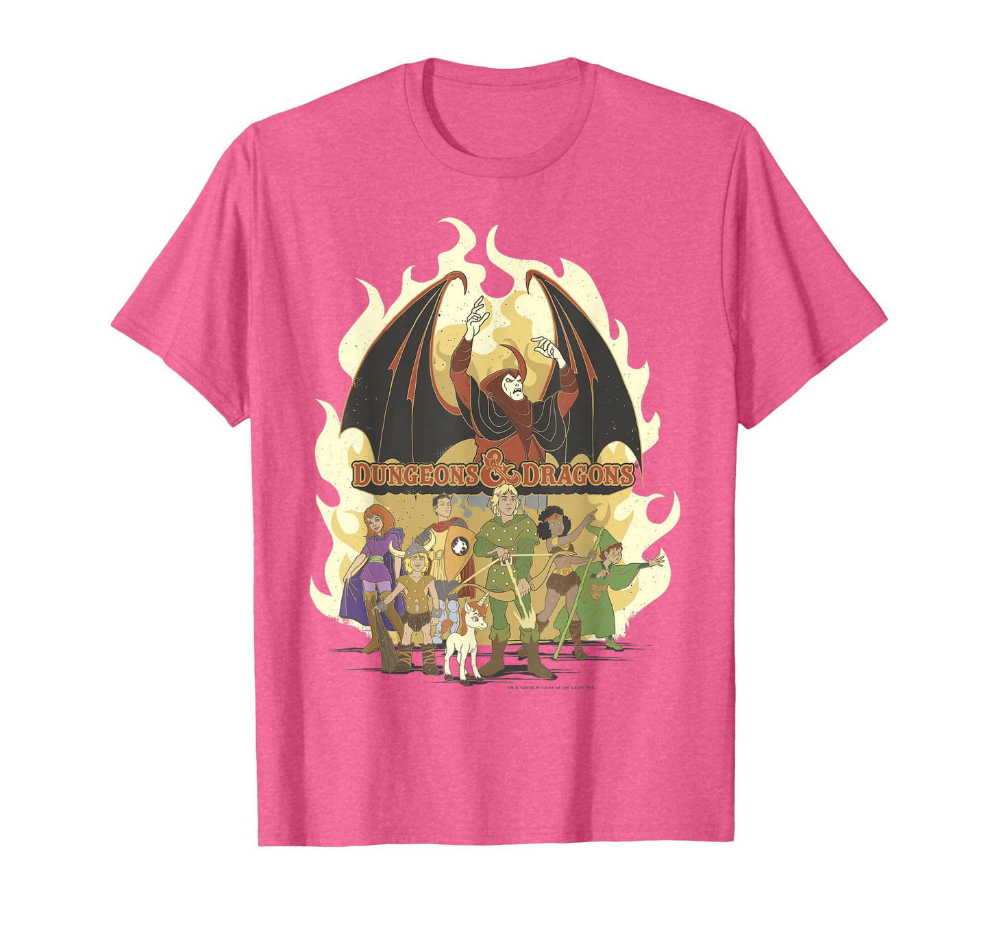 Dungeons & Dragons Group Shot Flame Portrait T-Shirt