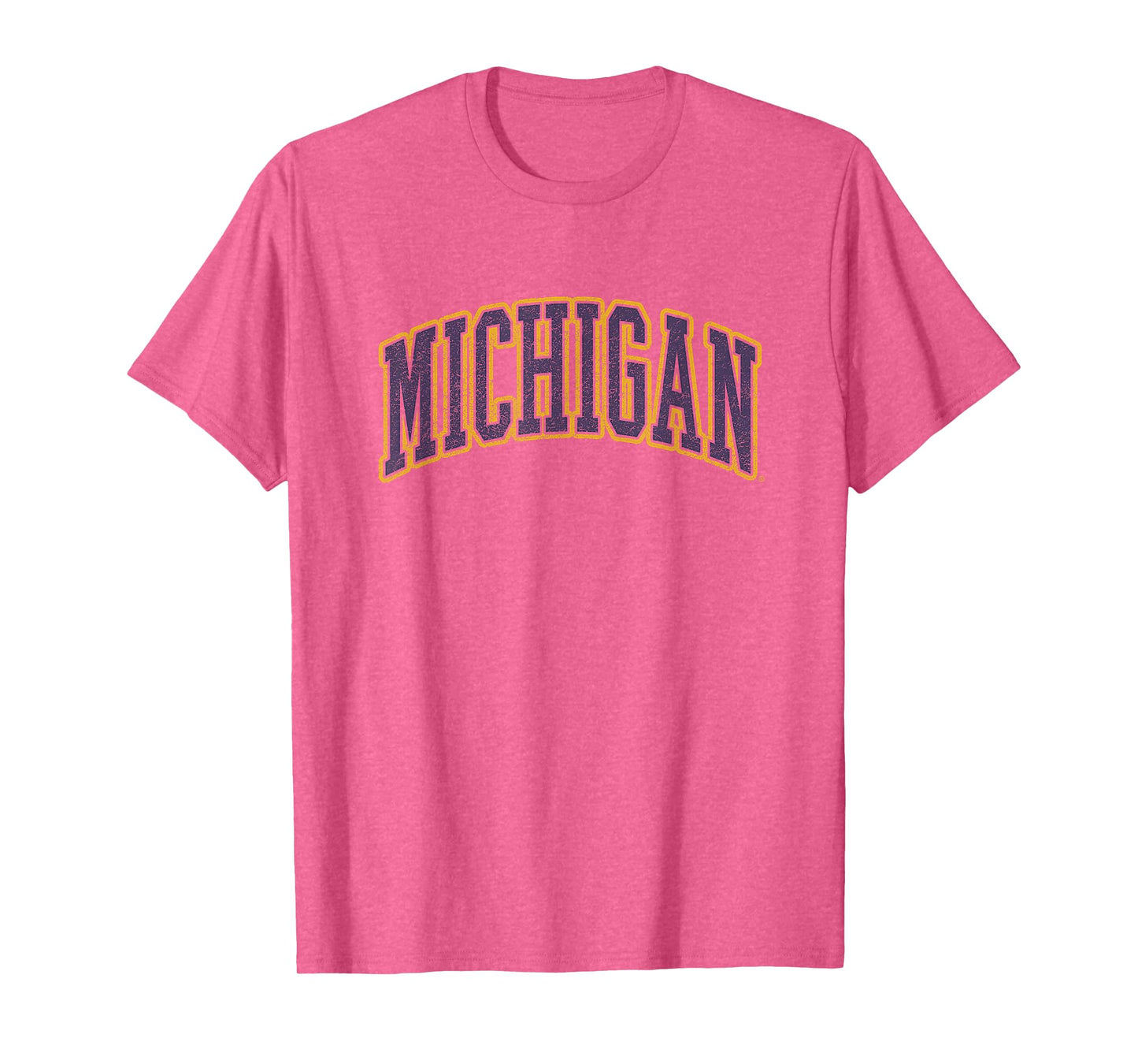 University of Michigan Wolverines U of M Distressed School T-Shirt