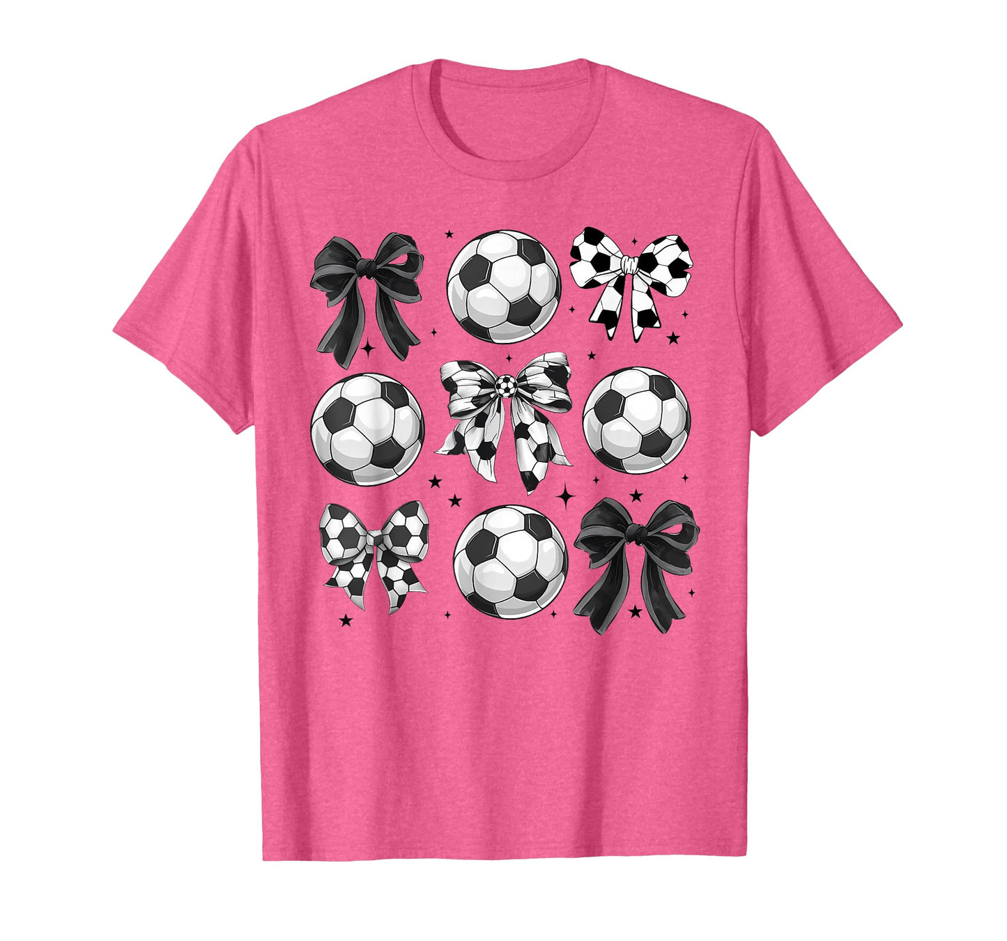 Coquette Soccer Bows Game Day Soccer Mama Mom Cheer Girls T-Shirt