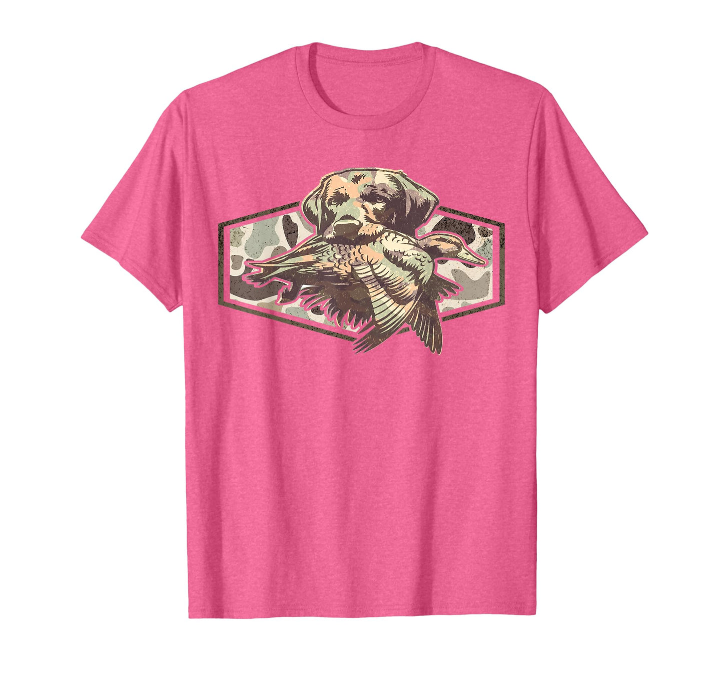 Retro Old Camo Duck Hunting Lab Dog Labrador Southern Boy T-Shirt