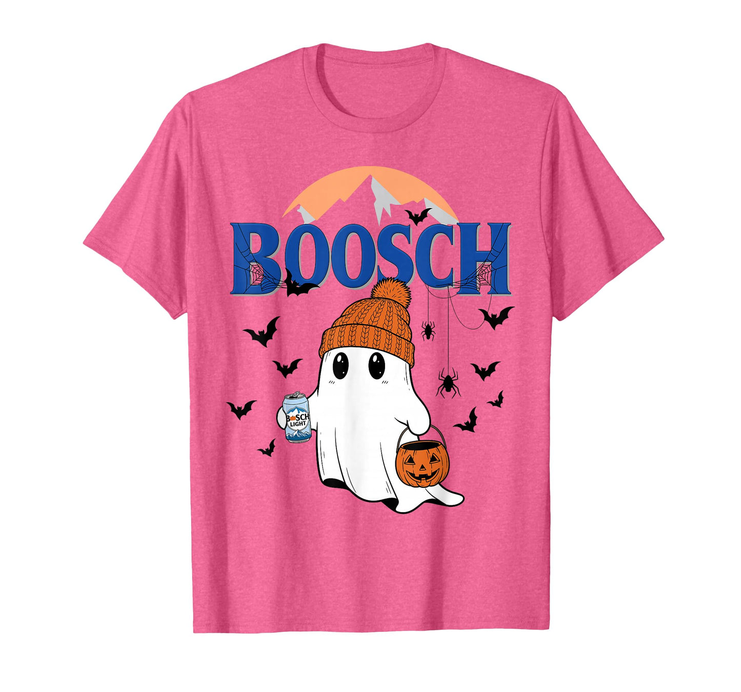 Funny Boo Ghost Halloween Beer Drinking Spooky Season Men T-Shirt