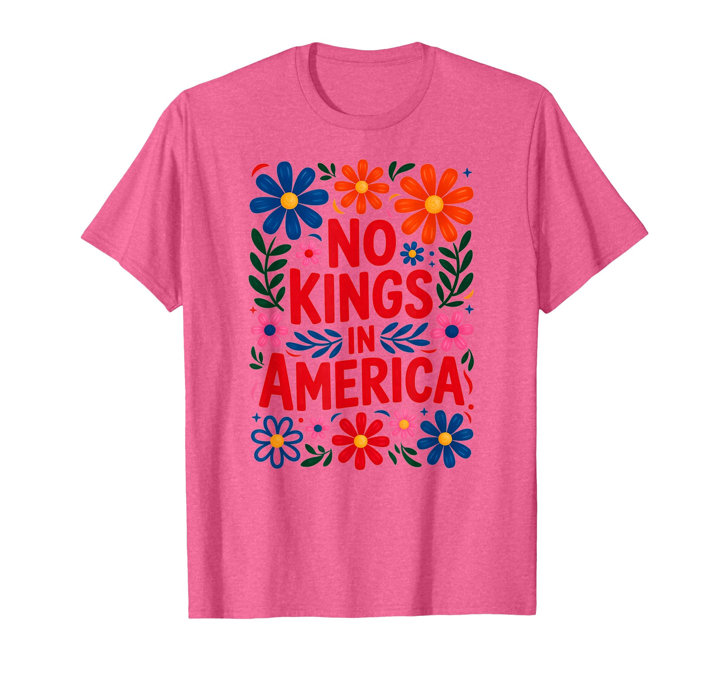 No Kings in America Floral Wildflowers Women T-Shirt