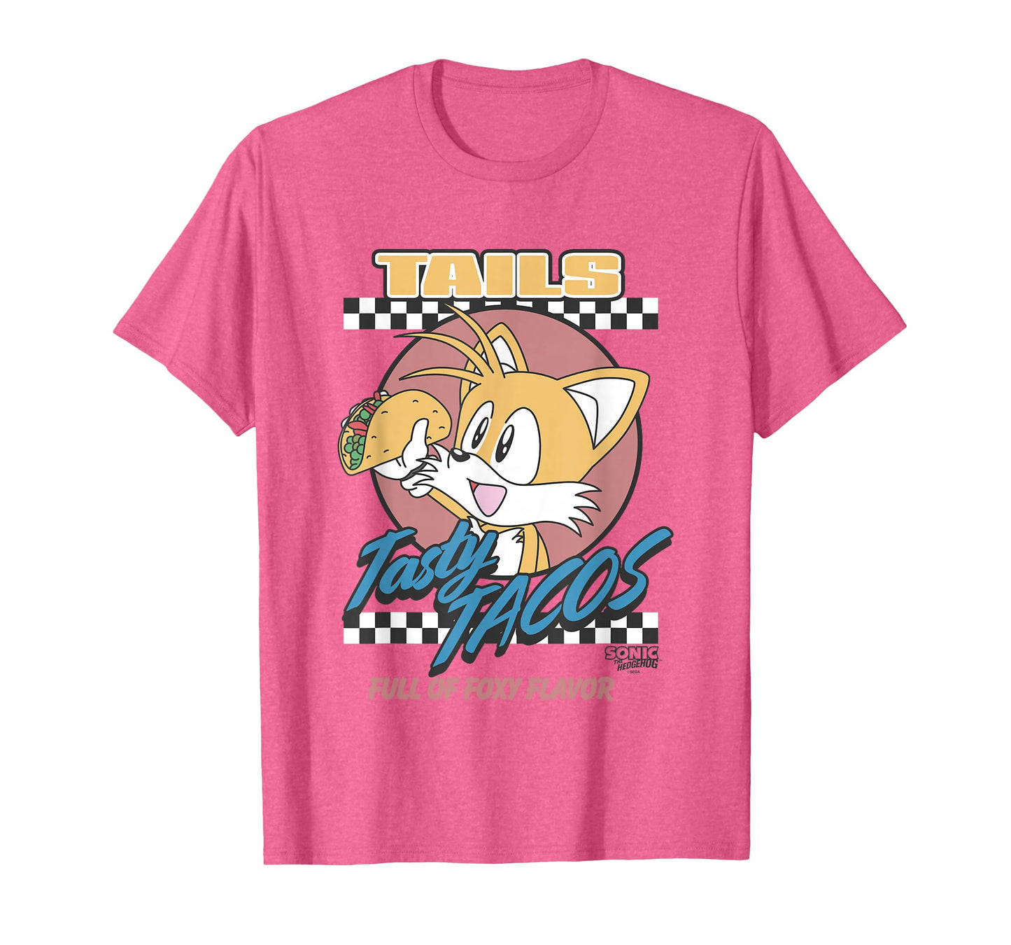 Sonic The Hedgehog Tails Tasty Tacos Foxy Flavor Vintage T-Shirt