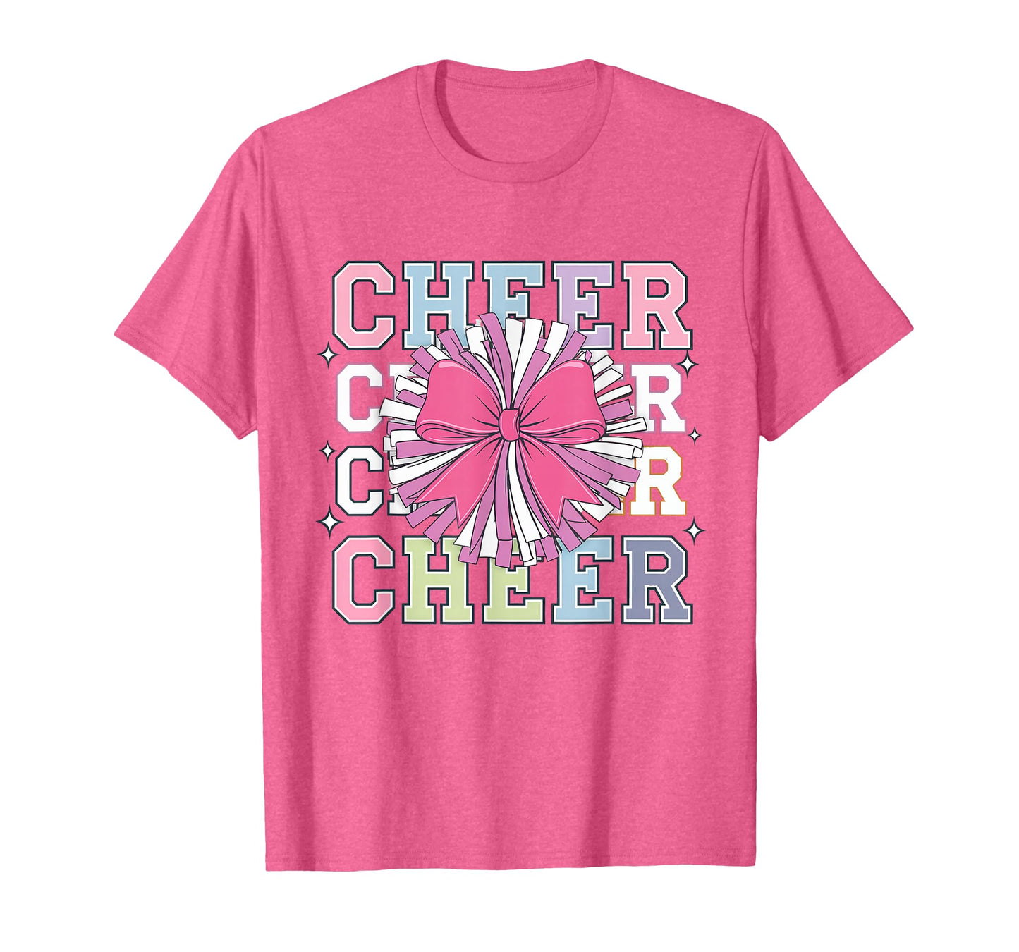 Groovy Cheer Coquette Bow Cheerleading Lover Cheerleader T-Shirt